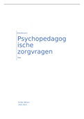 Samenvatting voor het vak psychopedagogische zorgvragen