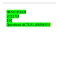  HESI EXIT RN 2022 V3 160 Questions ACTUAL ANSWERS   