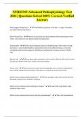 NURS5315-Advanced Pathophysiology Test 2024 | Questions Solved 100% Correct-Verified Answers