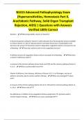 N5315 Advanced Pathophysiology Exam (Hypersensitivities, Hemostasis Part II, Arachidonic Pathway, Solid Organ Transplant Rejection, AIDS) | Questions with Answers Verified 100% Correct