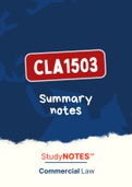 CLA1503 - Summarised NOtes 