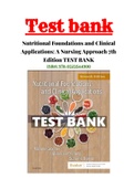 Nutritional Foundations and Clinical Applications: A Nursing Approach 7th Edition TEST BANK ISBN: 978-0323544900| 100% Correct Answers With Rationals.