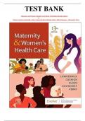 Test Bank for Maternity and Women’s Health Care, 13th Edition (Lowdermilk, 2024), Chapter 1-37 | All Chapters