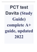 PCT test Davita (Study Guide) complete A+ guide, updated fall 2022.