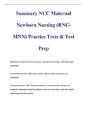 Summary NCC Maternal Newborn Nursing (RNC-MNN) Practice Tests & Test Prep ( A+ GRADED 100% VERIFIED) LATEST 2022/2023