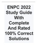 ENPC 2022 Study Guide With Complete And Rated 100% Correct Solutions