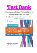 Winningham’s Critical Thinking Cases in Nursing 6th Edition Test Bank