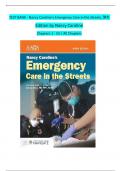  TEST BANK For Emergency Care in the Streets, 9th Edition Nancy Caroline, Verified Chapters 1 - 53, Complete New Version