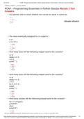 PCAP - Programming Essentials in Python QuizzesModule 2 TestAnswers
