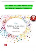 TEST BANK For Global Business Today, 12th Edition By Charles Hill, Verified Chapters 1 - 17, Complete New Version