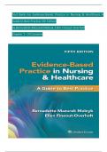 TEST BANK For Evidence-Based Practice in Nursing & Healthcare A Guide to Best Practice 5th Edition by Bernadette Mazurek Melnyk, Ellen Fineout-Overholt, Chapters 1 - 23, Complete Newest Version