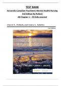 TEST BANK for  Varcarolis Canadian Psychiatric Mental Health Nursing 3rd Edition By Pollard  All Chapter 1- 35 fully covered ISBN 9780323778794