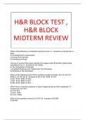 H&R BLOCK TEST , H&R BLOCK MIDTERM REVIEW