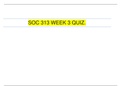 SOC 313 WEEK 3 QUIZ.| VERIFIED SOLUTION 