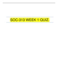 SOC-313 WEEK 1 QUIZ.| VERIFIED SOLUTION 