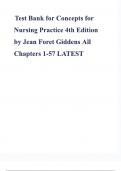 Test Bank for Concepts for Nursing Practice 4th Edition by Jean Foret Giddens All Chapters 1-57 LATEST