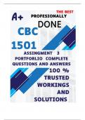 CBC1501 Assignment 3 PORTFOLIO (COMPLETE ANSWERS) Semester 2 2024 (682123) - DUE 10 October 2024