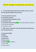 PCNSA Sample Test Questions 2022/2023 | Consisting Of 100 Questions With Verified Answers From Experts