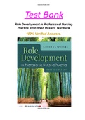 Role Development in Professional Nursing Practice 5th Edition Masters Test Bank