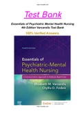 Essentials of Psychiatric Mental Health Nursing 4th Edition Varcarolis Test Bank