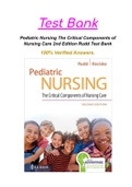 Pediatric Nursing The Critical Components of Nursing Care 2nd Edition Rudd Test Bank