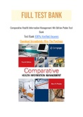 Comparative Health Information Management 4th Edition Peden Test Bank with Question and Answers, From Chapter 1 to 17