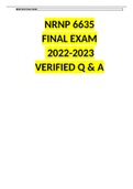 NRNP 6635 FINAL EXAM 2022-2023 VERIFIED Q & A 