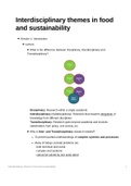 Samenvatting Interdisciplinary Themes In Food And Sustainability (YSS33806)