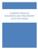 CURRENT MEDICAL  DIAGNOSIS AND TREATMENT  2019 TEST BANK