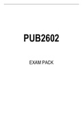 PUB2602 EXAM PACK 2022