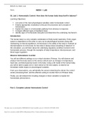 SOLVED) BIOS 251 Week 1 Lab Assignment: Homeostatic Control: How does the human body keep itself in balance BIOS251 OL, Week 1 Lab Name: OL Lab 1: Homeostatic Control: How does the human body keep itself in balance? Learning Objectives: ● List some of the