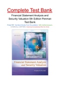 Financial Statement Analysis and Security Valuation 5th Edition Penman Test Bank