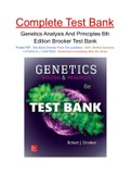 Genetics Analysis And Principles 6th Edition Brooker Test Bank