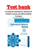 Test Bank for Introductory Maternity & Pediatric Nursing 5th Edition Hatfield Test Bank ISBN:  978-1975163785 |1-42 Chapter|Complete Guide A+