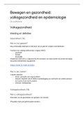 Samenvatting Bewegen en gezondheid: volksgezondheid en epidemiologie