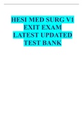 HESI MED SURG V1 EXIT EXAM LATEST UPDATED TEST BANK 