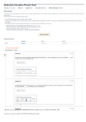 NR 446/NR 446 Medication Calculation Practice Exam Chamberlain College of Nursing