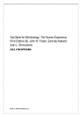 Test Bank for Microbiology the Human Experience (First Edition) By John W. Foster Zarrintaj Aliabadi Joan L. Slonczewski ALL CHAPTERS.pdf