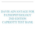 TEST BANK FOR DAVIS ADVANTAGE FOR PATHOPHYSIOLOGY 2ND EDITION BY CAPRIOTTI 