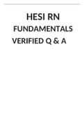 HESI RN FUNDAMENTALS- VERIFIED Q & A