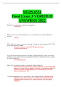  NURS 6531 Final Exam 3 VERIFIED ANSWERS 2022 