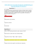 COUC 604 / COUC604 Crisis Counseling Introduction and Skills 604 quiz 1 Score for this quiz: 67.5 out of 75