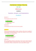 NR 509  APEA Exam  CARDIO  Question, Answers, and Explanations Graded A+