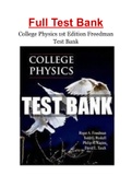 College Physics 1st Edition Freedman Test Bank