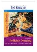 Test Bank For Principles Of Pediatric Nursing 8th Edition Chapter 1-31 2022-2023 COMPLETE SOLUTION By Jane W Ball, Ruth C Binder, Kay Cowen.