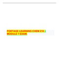 PORTAGE LEARNING CHEM 210 -	 MODULE 7 EXAM.	