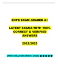 ENPC EXAM LATEST QUESTIONS WITH 100% CORRECT & VERIFIED ANSWERS 2022-2023 EXPERT SOLUTION RATED 5 STARS 