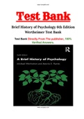 Brief History of Psychology 6th Edition Wertheimer Test Bank