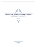 HESI RN MED SURG EXAMS V1-V4 LATEST 2019-2022 Graded A UPDATED BUNDLE - 100% Verified Q&A