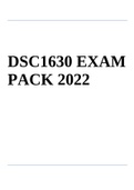 DSC1630 EXAM  PACK 2022